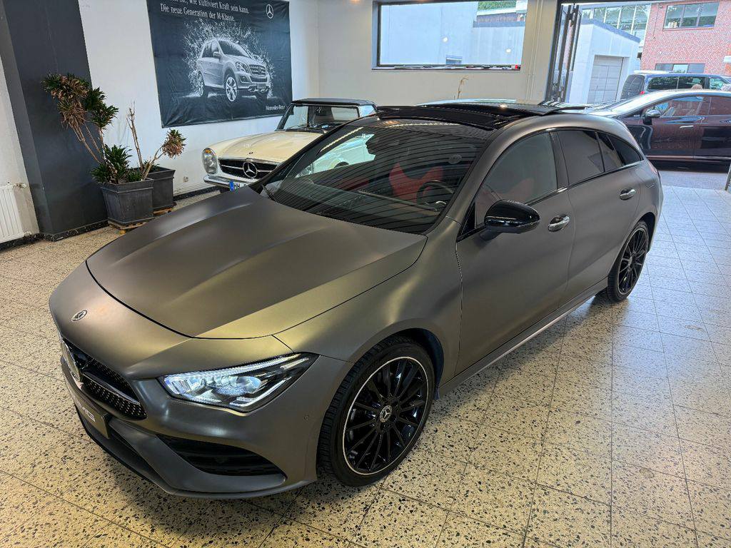 Mercedes-Benz CLA 250 e SB AMG NIGHT MBUX/LED/PSD/DISTR/TW/19"118kW(160ch din) 2022 / Automatique / Hybride(Essence,Électrique),Compatible E-10 ,Hybride rechargeable/ 27900km(certifié)